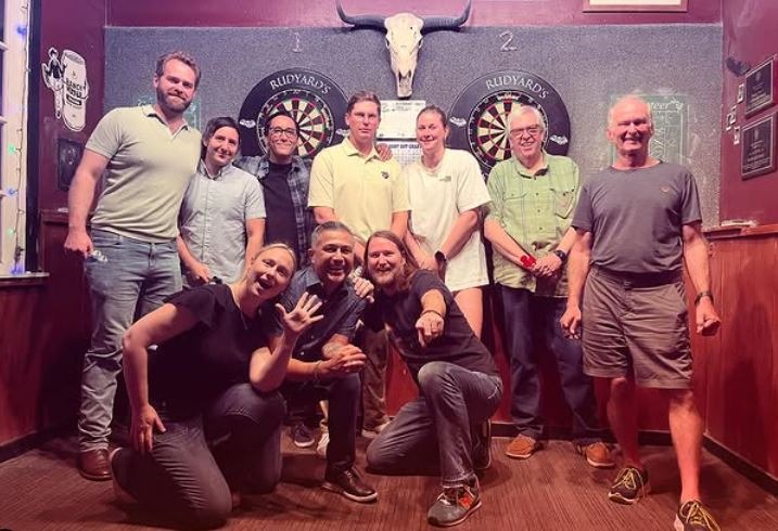 Space City Darts league members gathered at Rudyard’s in Houston